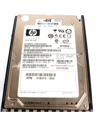 DYSK HP 72GB SAS 15K 6G 2,5 512544-001 DH0072FAQRD