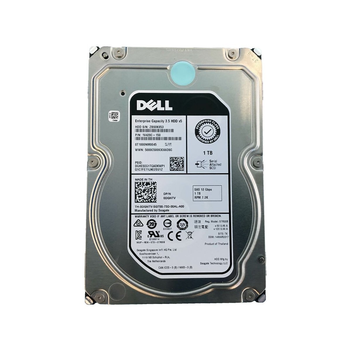 DELL 1TB SAS 12Gbps 7,2K 3,5 ST1000NM0045 0DGNTV DELL 1TB SAS 12Gbps 7,2K 3,5 ST1000NM0045 0DGNTV