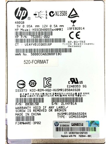 DYSK HP 3PAR 480GB SAS SSD 6G 2,5 752081-002