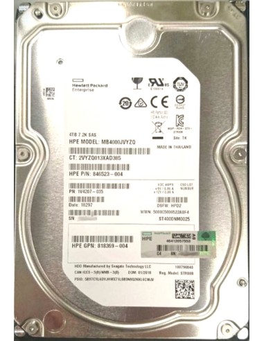 DYSK HP SEAGATE 4TB SAS 12G 7.2K G8-G10 3,5 MB4000JVYZQ 846523-004