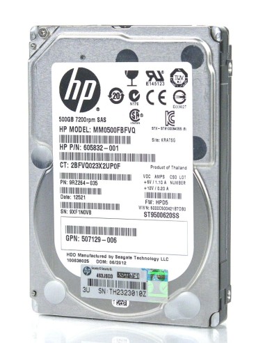 HP 500GB SAS 7.2K 6G 2,5 MM0500FBFVQ 605832-001
