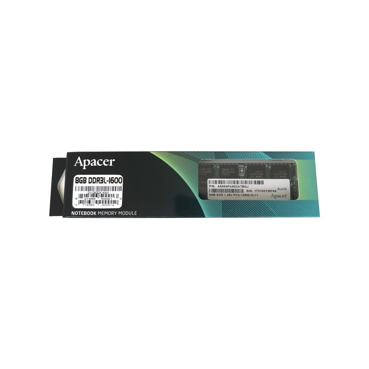 APACER 8GB DDR3L-1600 SODIMM CL11 AS08GFA60CATBGJ