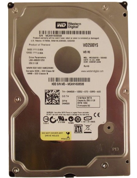 DYSK DELL WD2500YS 250GB 3,5" SATA 7.2K 0NN508