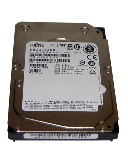 DYSK FUJITSU 73GB SAS 15K 3G 2,5 MBC2073RC