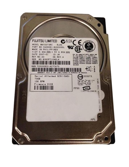 DYSK FUJITSU 73GB SAS 10K 3G 2,5 MAY2073RC