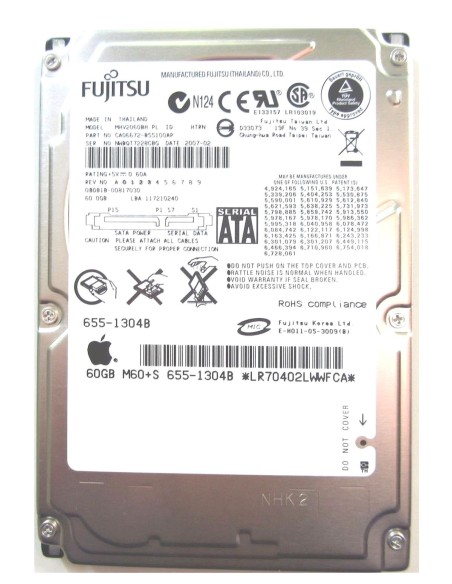 DYSK FUJITSU 60GB SATA 5.4K 2,5 MHV2060BS