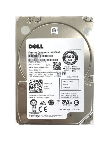 DELL ENTERPRISE 10K v8 600GB SAS 12G 2,5 0R95FV