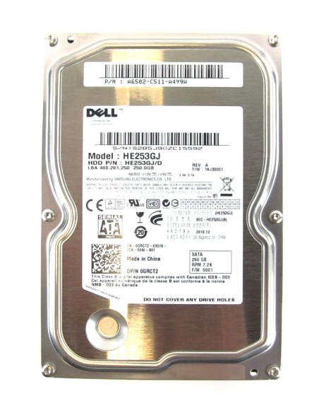 DELL SAMSUNG 250GB SATA HE253GJ 7.2K 0GRCT2