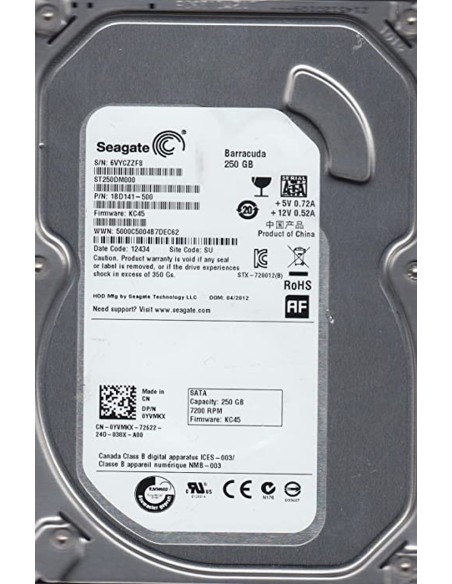DELL SEAGATE 250GB SATA 7.2K 3,5" 0YVMKX