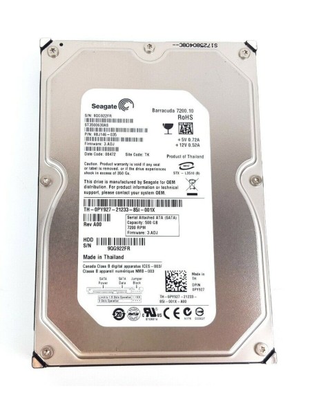 DYSK DELL SEAGATE 500GB 7.2K SATA 3,5" 0PY927